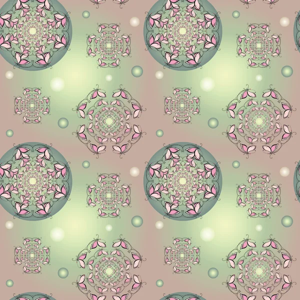 Textura sin costura vectorial con patrones de mariposas rosadas — Vector de stock