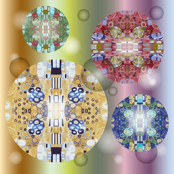 Vecteur fond abstrait coloré avec des cercles décoratifs — Image vectorielle