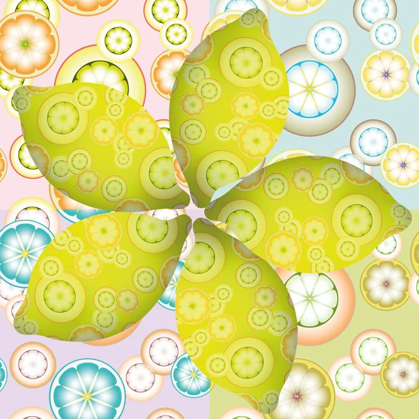 Flower of lemons — Stock Vector