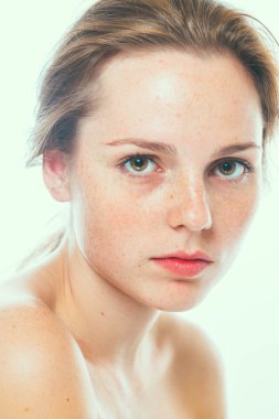 Woman studio beauty portrait clipart