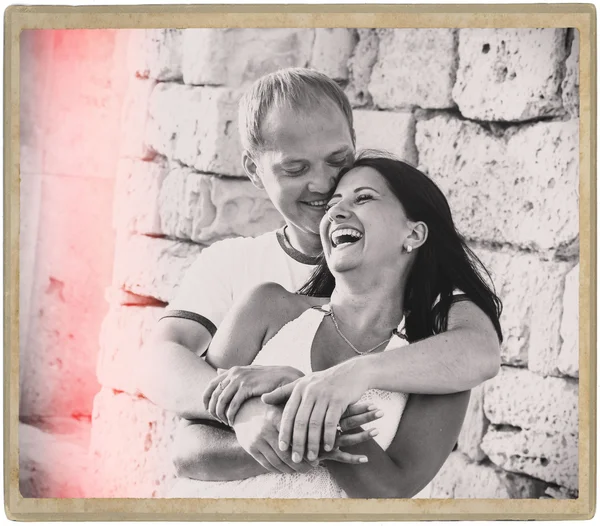 Couple in love happy outdoors — Stock Photo, Image