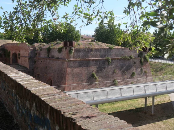 Baszta Twierdzy Grosseto Należy Murów Pięciokątny Kształt Otoczony Fosą Która — Zdjęcie stockowe