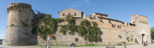 San Gimignanos Murar Med San Francescos Bastion Och San Giovannis — Stockfoto