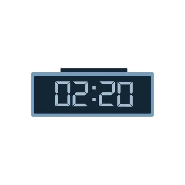 Digital Alarm Clock Vector Illustration Isolated White Background — Stock Vector