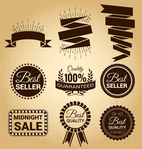 Etiquetas vintage para la venta concepto — Vector de stock