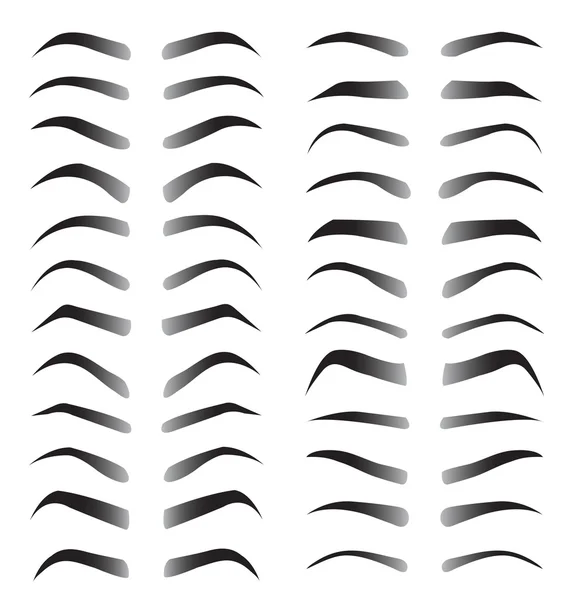 Set of women eyebrows for beauty concept — Stock Vector