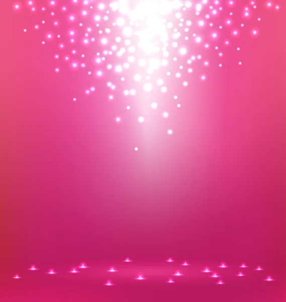 Abstract Light op roze achtergrond — Stockvector