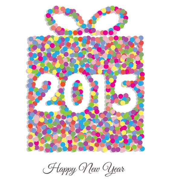 Happy new year 2015 gift — Stock Vector