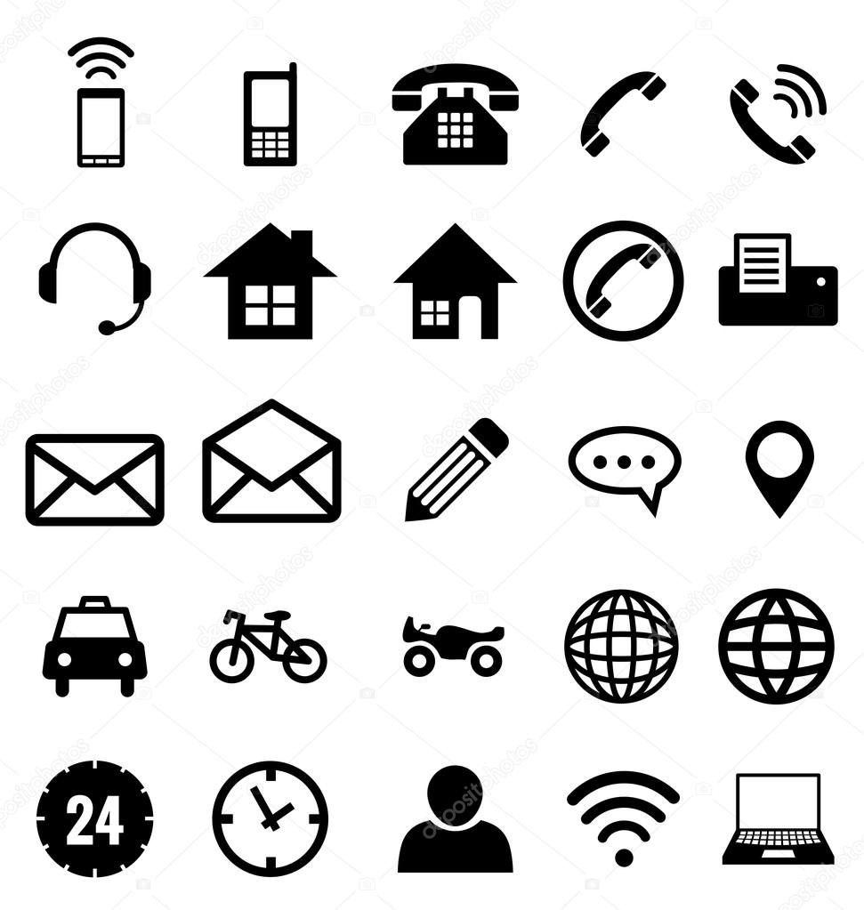 Contact icon collection for business