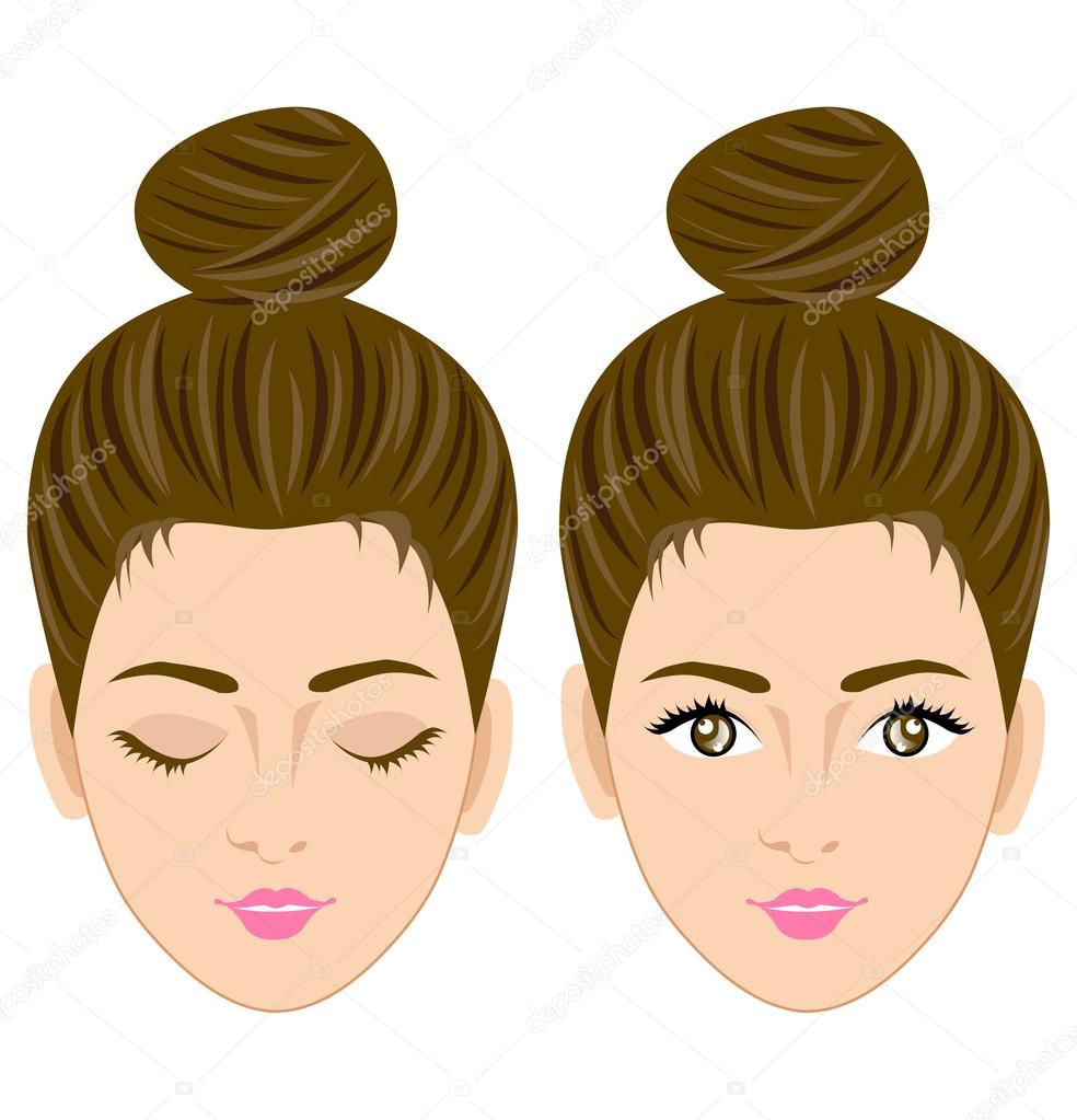 Download Beautiful women face vector — Stock Vector ...