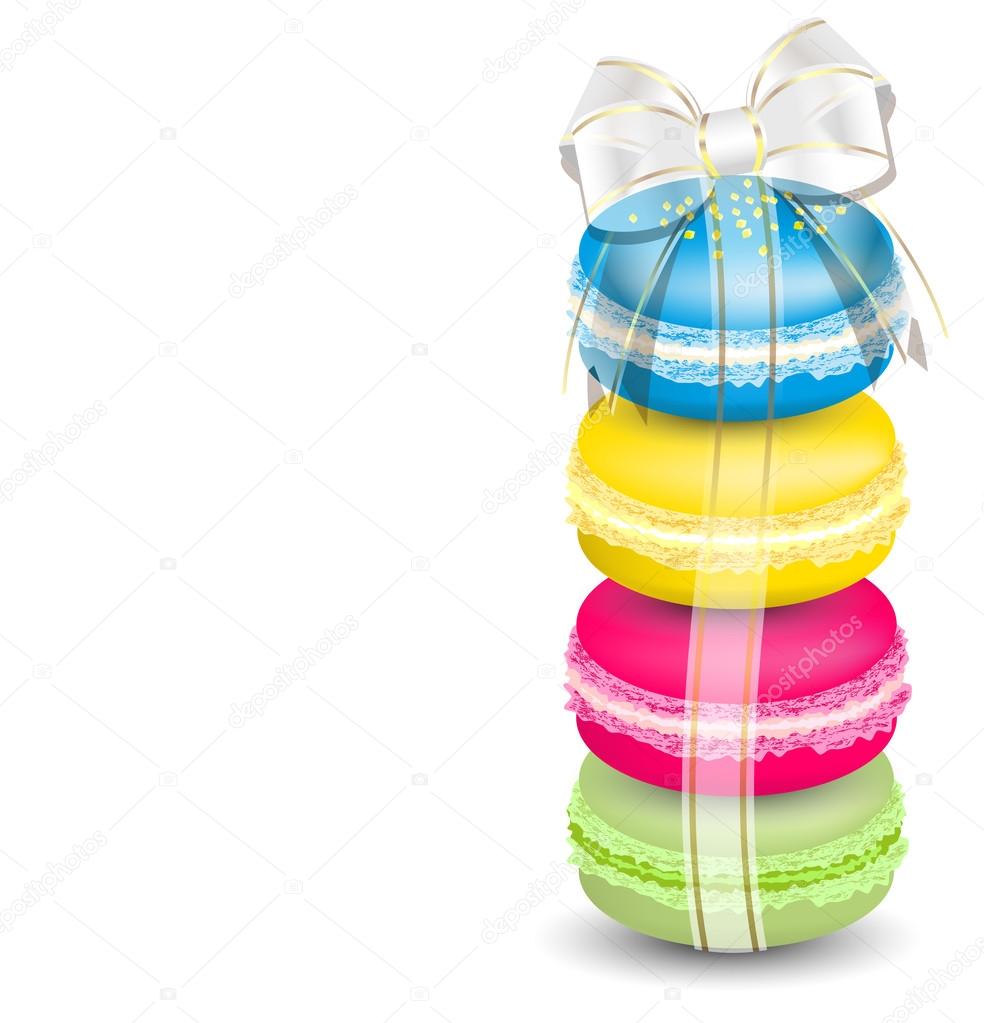 Macaroons and ribbon