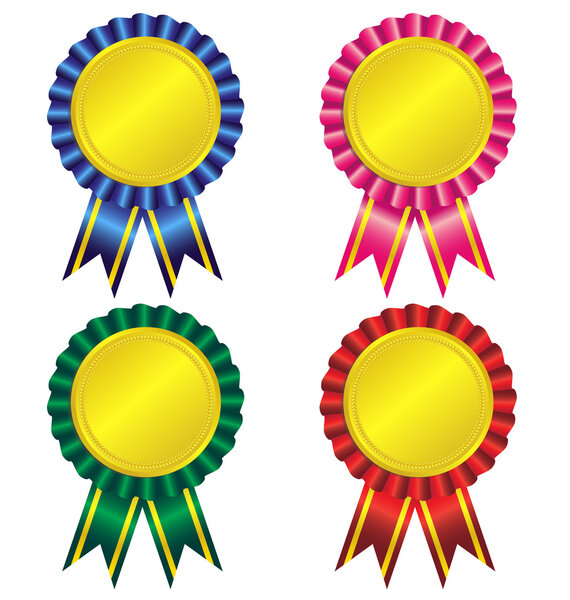 Set of award ribbon vector