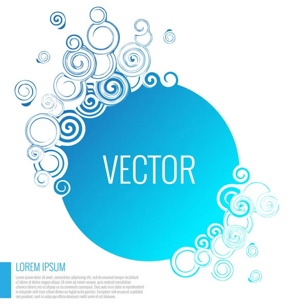 Fondo de vector círculo abstracto azul — Vector de stock