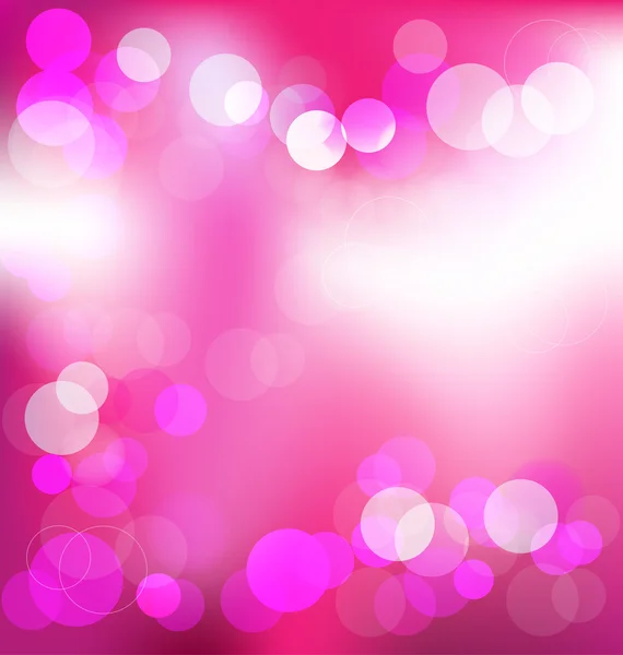 Pink elegant abstract background with bokeh lights — Stock Vector