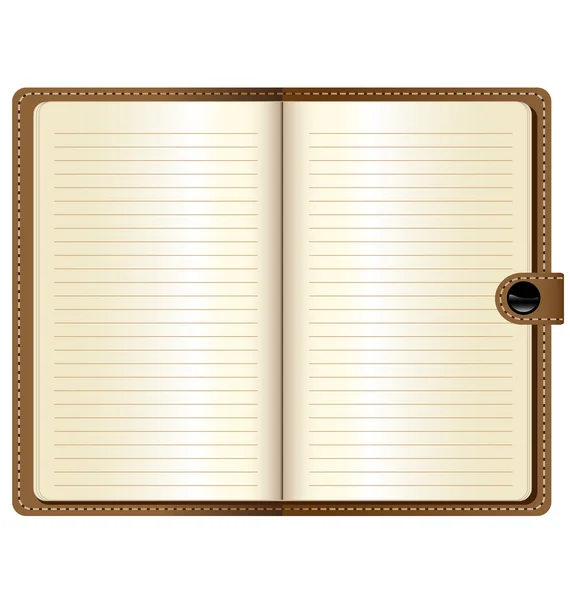 Ένα δερμάτινο σημειωματάριο διάνυσμα — Διανυσματικό Αρχείο