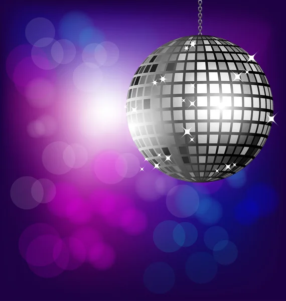 Colorful disco ball on bokeh background horizontal — Stock Photo © a