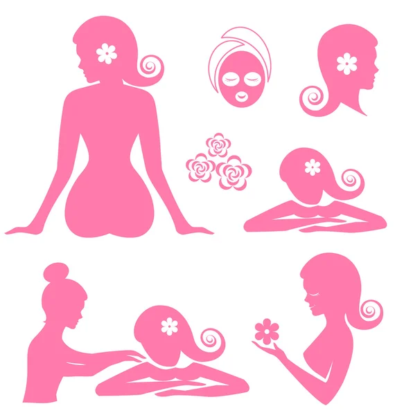 Spa mujer vector — Archivo Imágenes Vectoriales