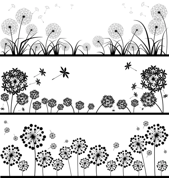 Dandelions vector set