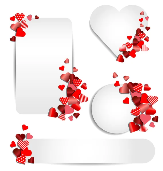 Set of heart frame for Valentine day — Stock Vector