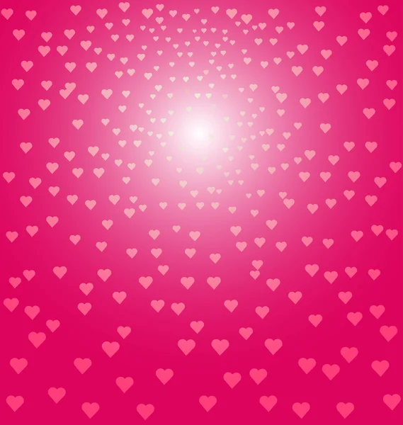 Abstract pink hearts background — Stock Vector