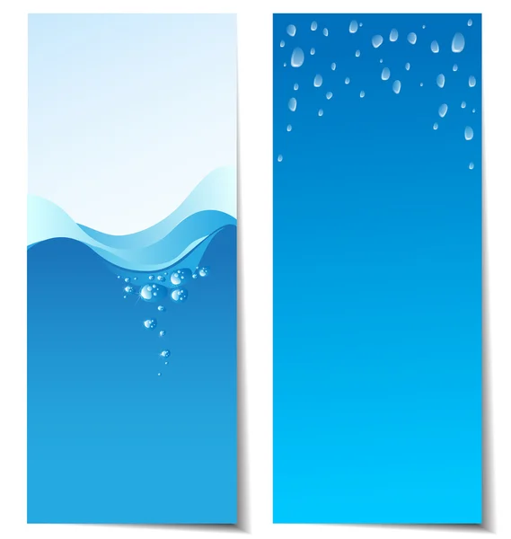 Conjunto de banners de agua abstractos — Archivo Imágenes Vectoriales