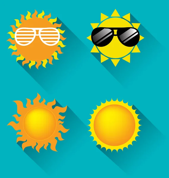 Sun icon for summer concept — Stock Vector