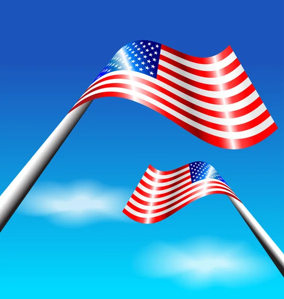 Drapeau américain pour la fête de l'indépendance États-Unis — Image vectorielle
