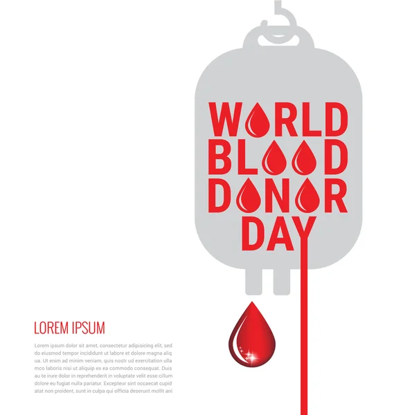 Cartel del Día Mundial del Donante de Sangre — Vector de stock