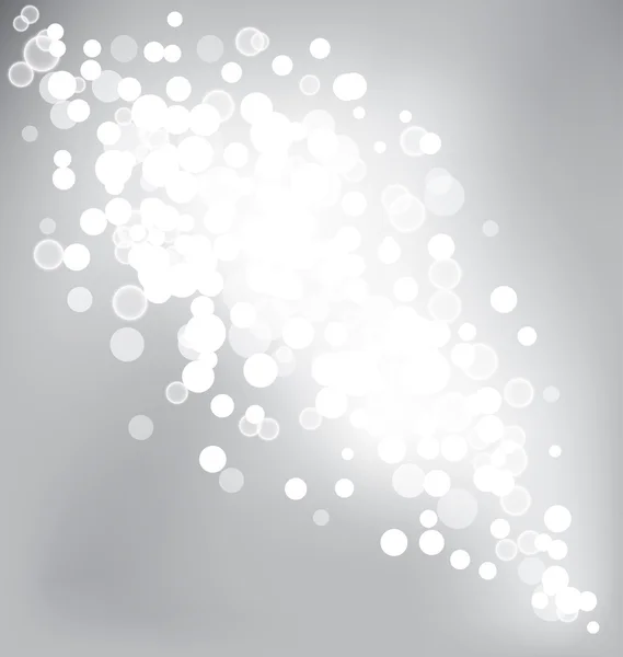 Elegant gray background with bokeh lights — Stock Vector