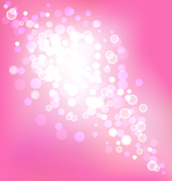 Elegant pink background with bokeh lights 