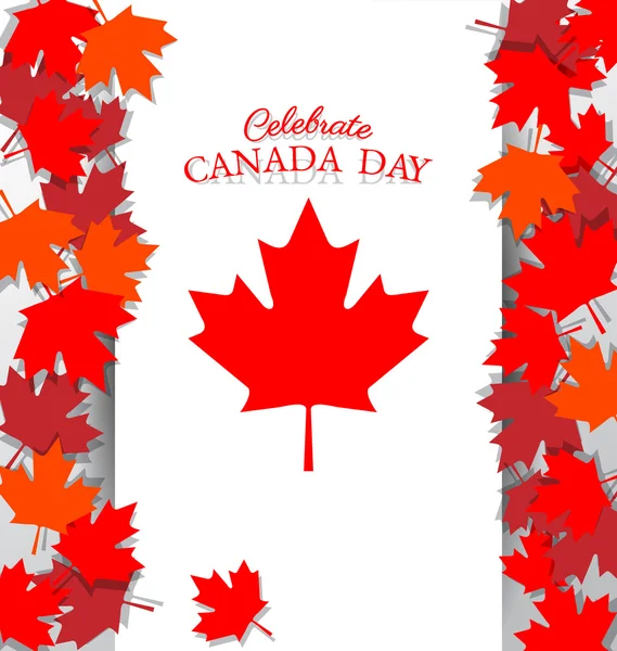 Maple Leaf and text  for the national day of Canada — Stock Vector