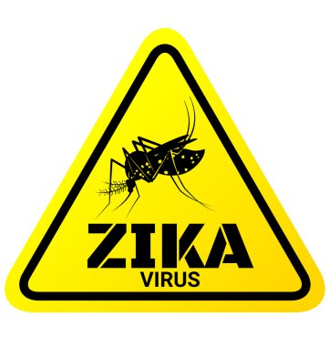Uyarı işareti Zika virüs sivrisinek ile