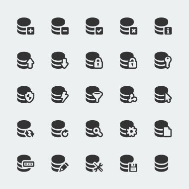 İlgili simgeler kümesi veritabanı