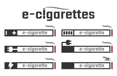 E-sigara ilgili illüstrasyon kavramı