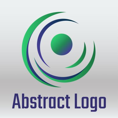 soyut yuvarlak logosu