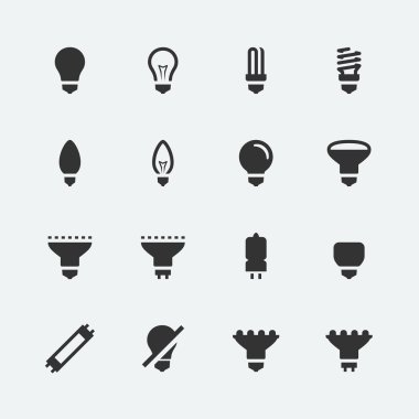 Ampul şekiller ve Icons set türleri
