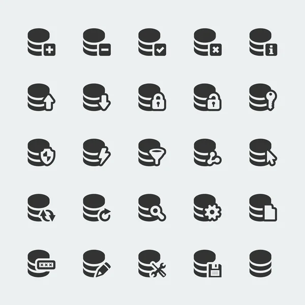Conjunto de ícones relacionados ao banco de dados —  Vetores de Stock