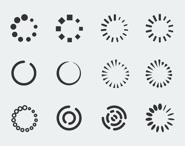 Loading indicators icon set — Stock Vector