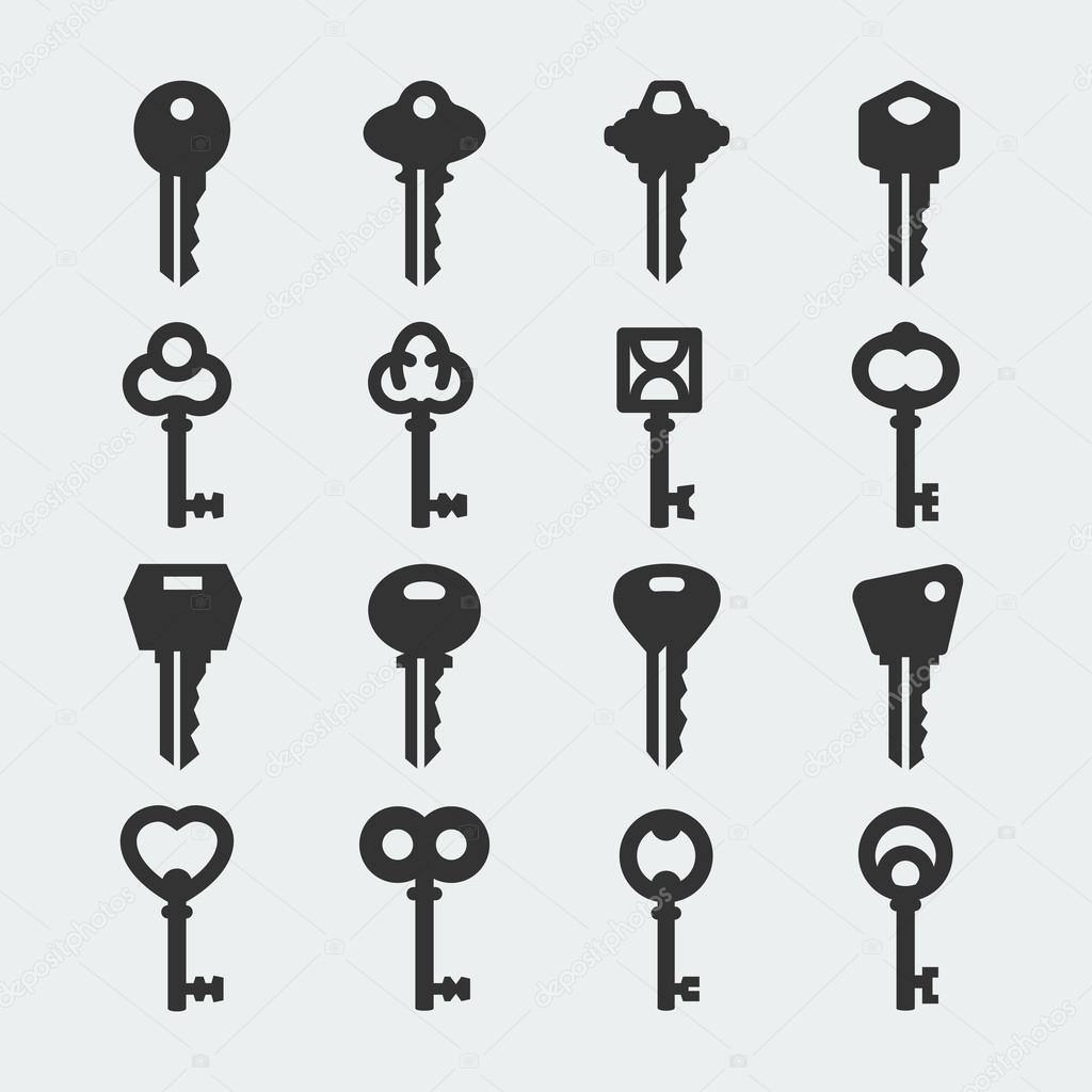 Key icons set