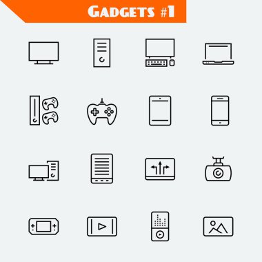 Computer and gadgets icons clipart