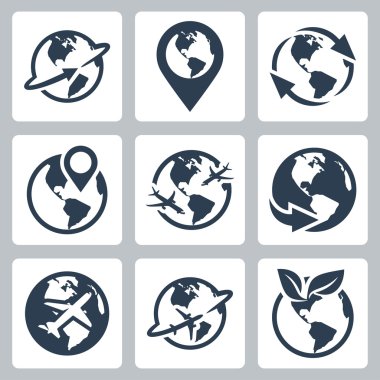 Dünya küre simgeler