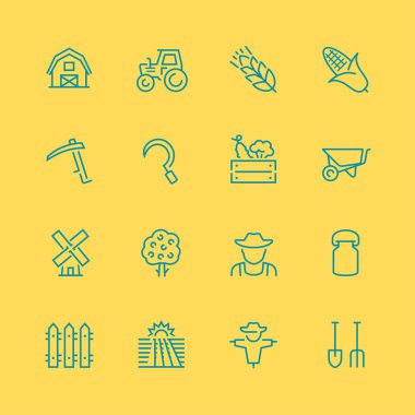 çiftlik simgesi seti