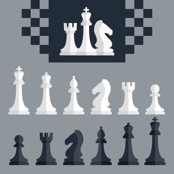 Conjunto de ícones de xadrez — Vetor de Stock
