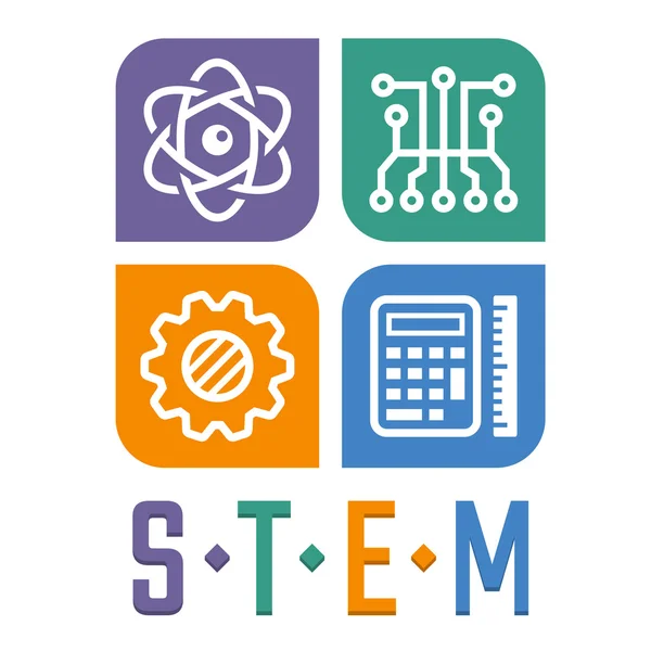 Věda, technologie, inženýrství — Stockový vektor