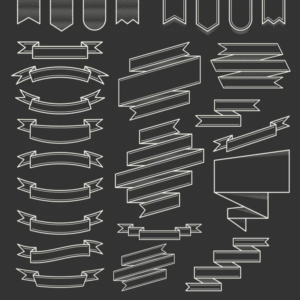 Conjunto de cintas de esquema — Archivo Imágenes Vectoriales