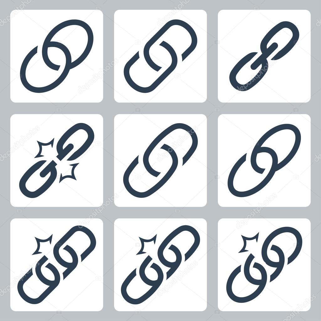 Chain links icons