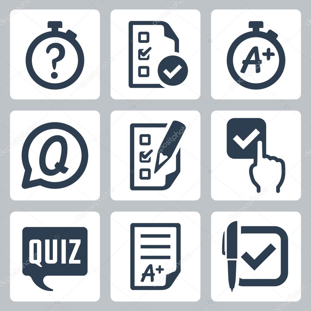 Quiz icon set