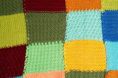 Çok Renkli Yünlü Tekstil Tam Çerçeve Çekimi