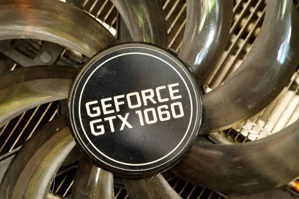 Palit διπλή nvidia geforce gtx 1060 ψύκτη close up — Φωτογραφία Αρχείου