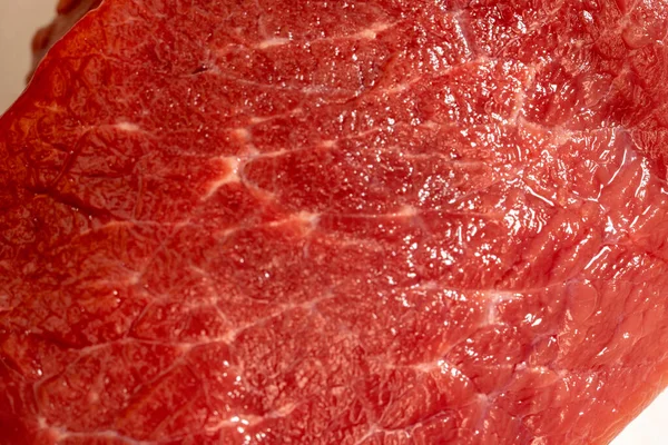 Textura fresca de carne vermelha crua close up, carne marmorizada — Fotografia de Stock